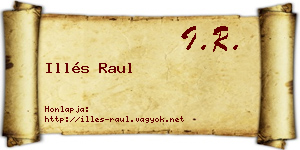 Illés Raul névjegykártya